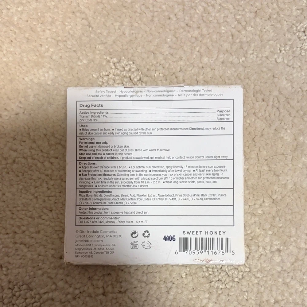 jane iredale Mineral Foundation Refill - Sweet Honey New in Box SPF 20 - Picture 2 of 2
